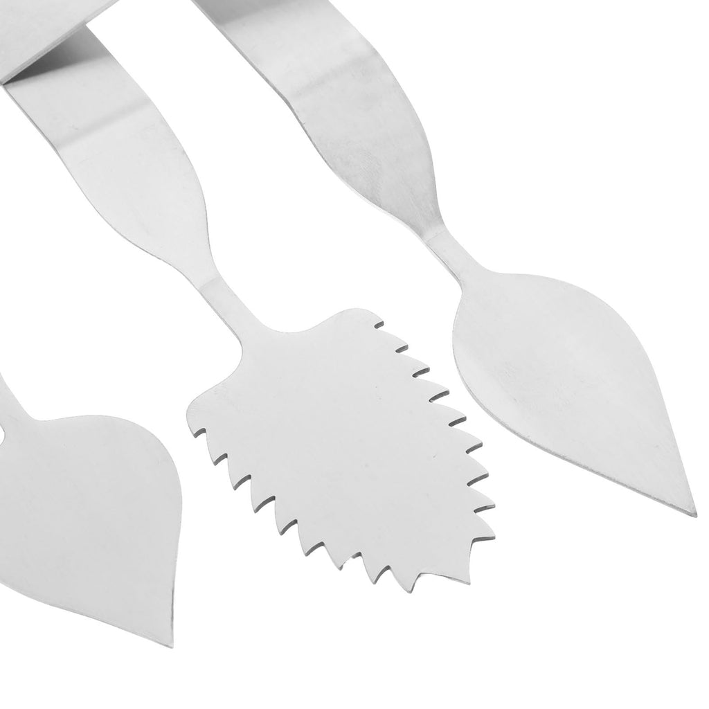 PRETYZOOM Stainless Steel Knife Baking Tool 8-Inch Chocolate Leaf Spatula for Cake and Mousse Decoration Baking Utensil for Precise Chocolate Leaf Forming
