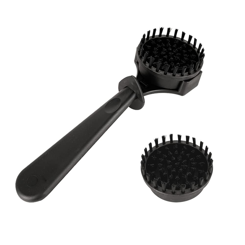 watchget Espresso Coffee Machine Cleaning Brush Grouphead Brush with 1 More Detachable Nylon Bristles Espresso Cleaning Bristle for 58mm Group Head