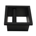 Espresso Coffee Ground Knock Box Chute, Built-in Desktop Waste Bucket, Stainless Steel Bottomless Knocking Residue Box (Rectangle)
