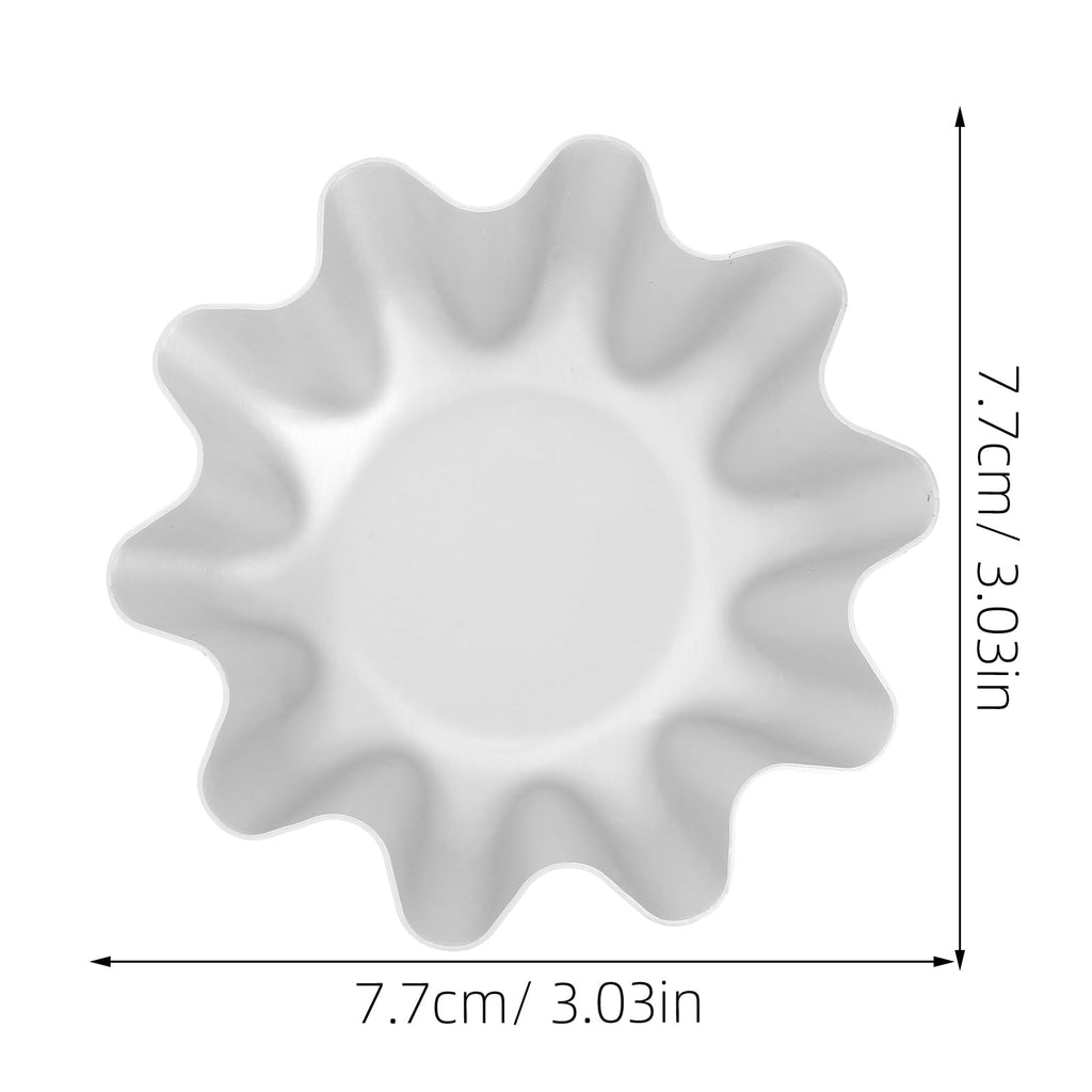 Kichvoe 6Pcs Tart Molds, Aluminum Mini Flan Molds 2.75x3x1.18inch