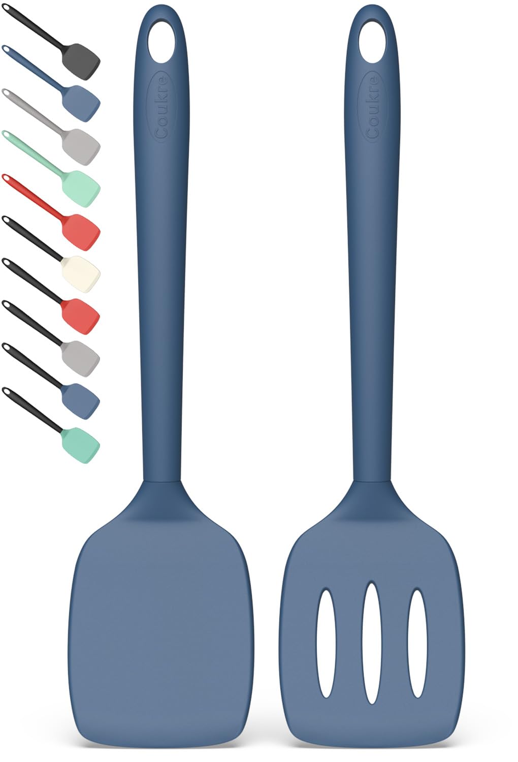 Coukre 2 Pack Silicone Spatula Set,High Heat Resistant, BPA-Free