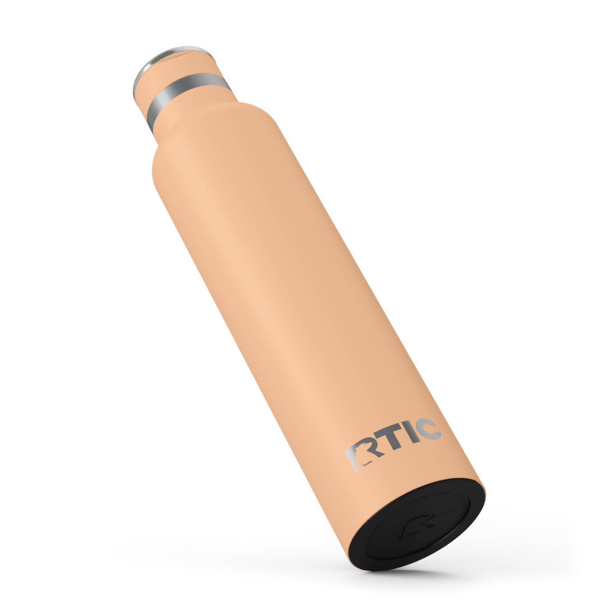 RTIC 26oz Journey Water Bottle Ceramic Lined Metal Stainless Steel Vacuum Insulated, BPA Free, Reusable, for Water, Hot and Cold Drinks, Travel, Sports, Camping, Peach Tea