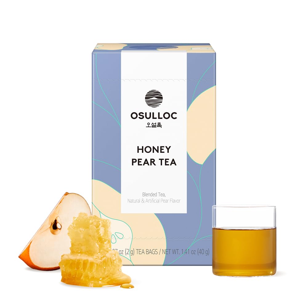 OSULLOC Tangerine Tea (Fresh Jeju Tangerine Flavor), Iced tea bags Fruit tea Blend, Premium Teabags from Jeju Island, 20 count