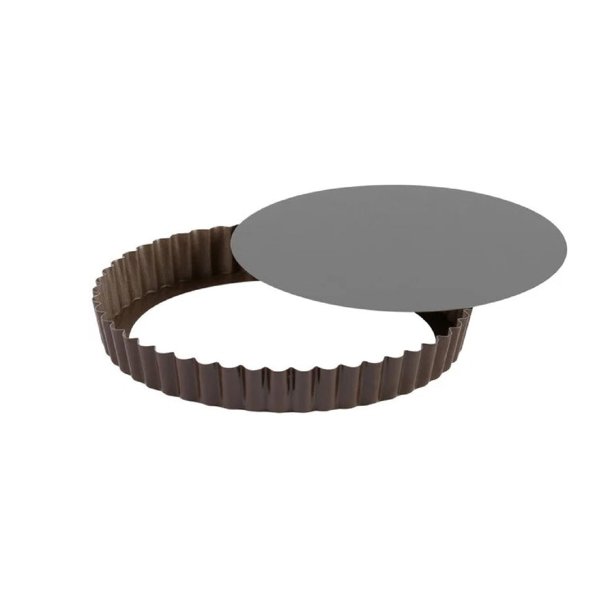 Gobel - Non-Stick Round Fluted Tart Mold/Quiche Pan with Removable Bottom - 10 1/4"