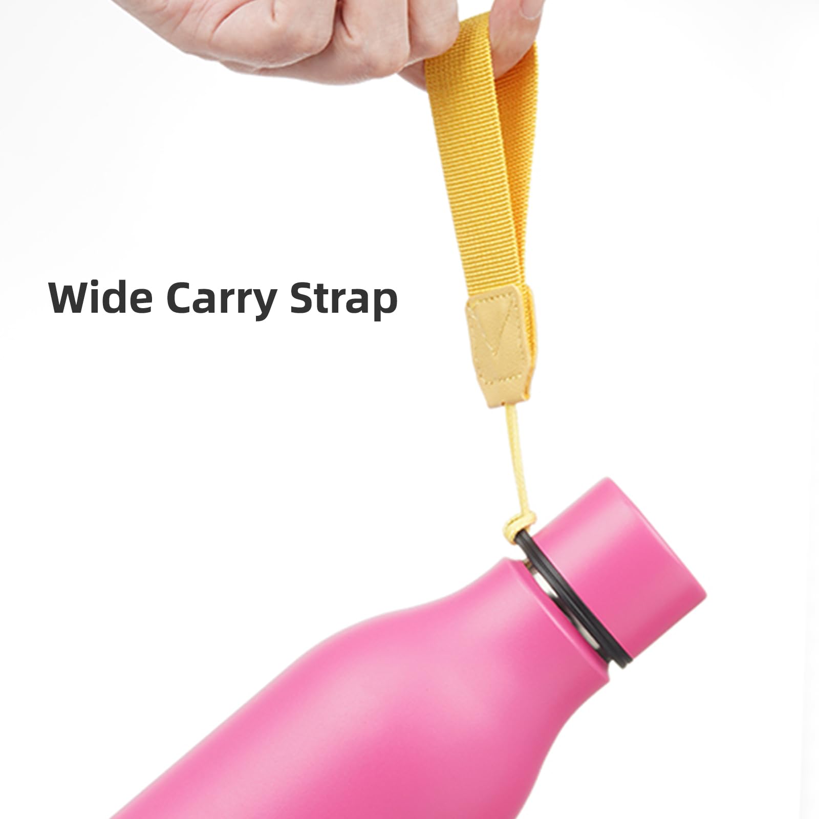 Konokyo 18 oz Insulated Stainless Steel Metal Water Bottle with Strap