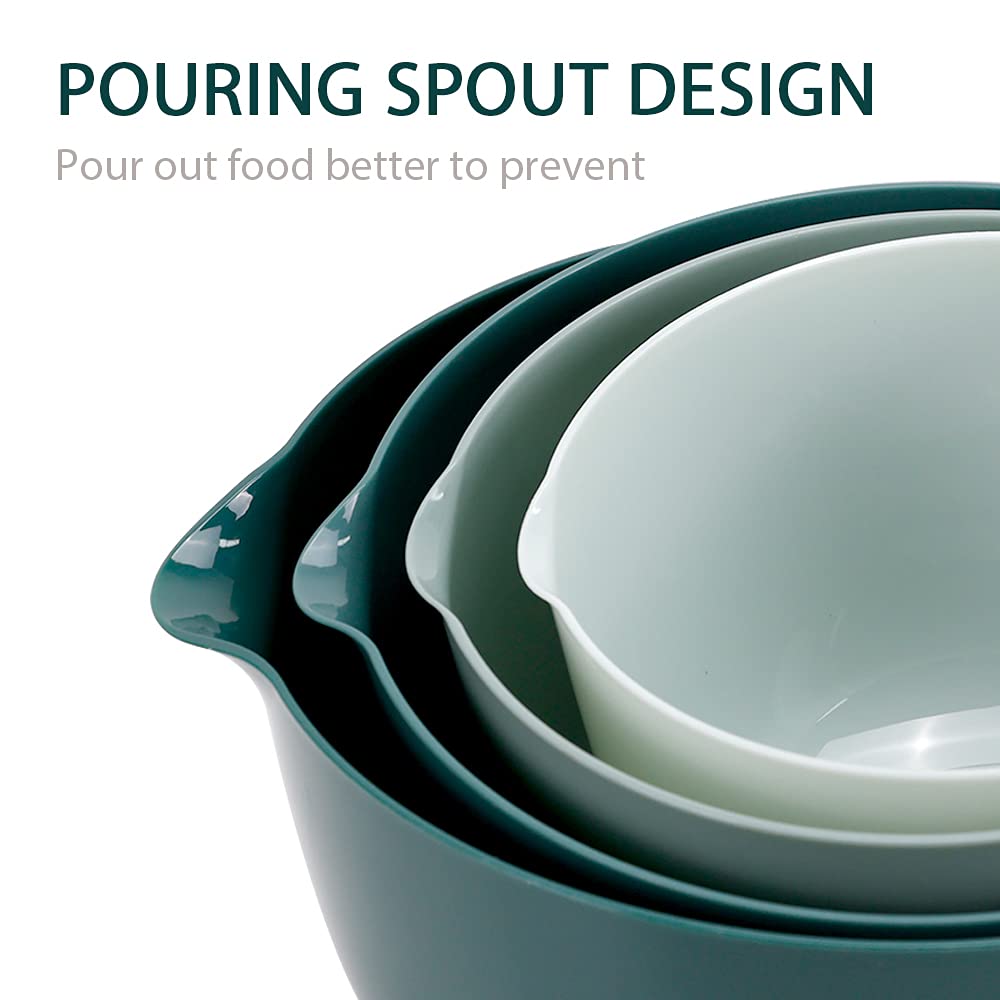 BoxedHome Plastic Mixing Bowl Set of 4, BPA free