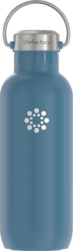 Lifefactory 16 oz Stainless Steel Sports Bottle with Chug Cap