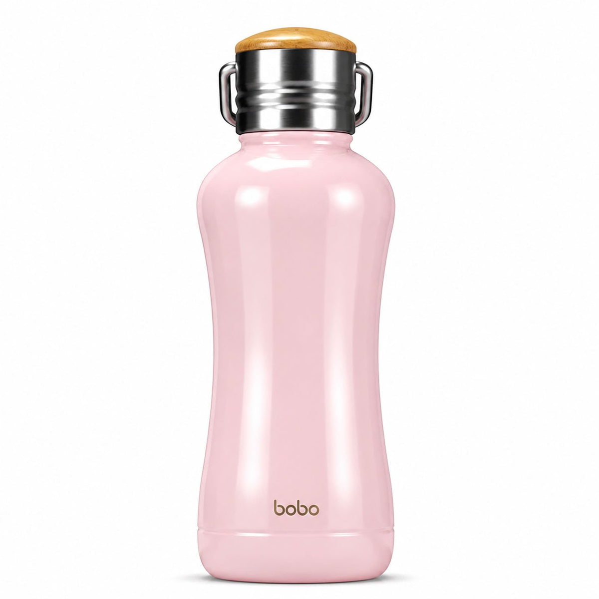 YOHKOH Mini Insulated Water Bottle With Bamboo Lid - 11.8oz Small Vacuum Insulated Water Bottle for Women Kids, 12 Hrs Hot & 24 Hrs Cold Stainless Steel Thermos Leak-Proof BPA-Free (11.8oz,White)