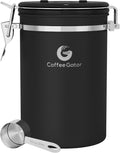Coffee Gator Coffee Canister, 22oz Airtight Stainless Steel Container