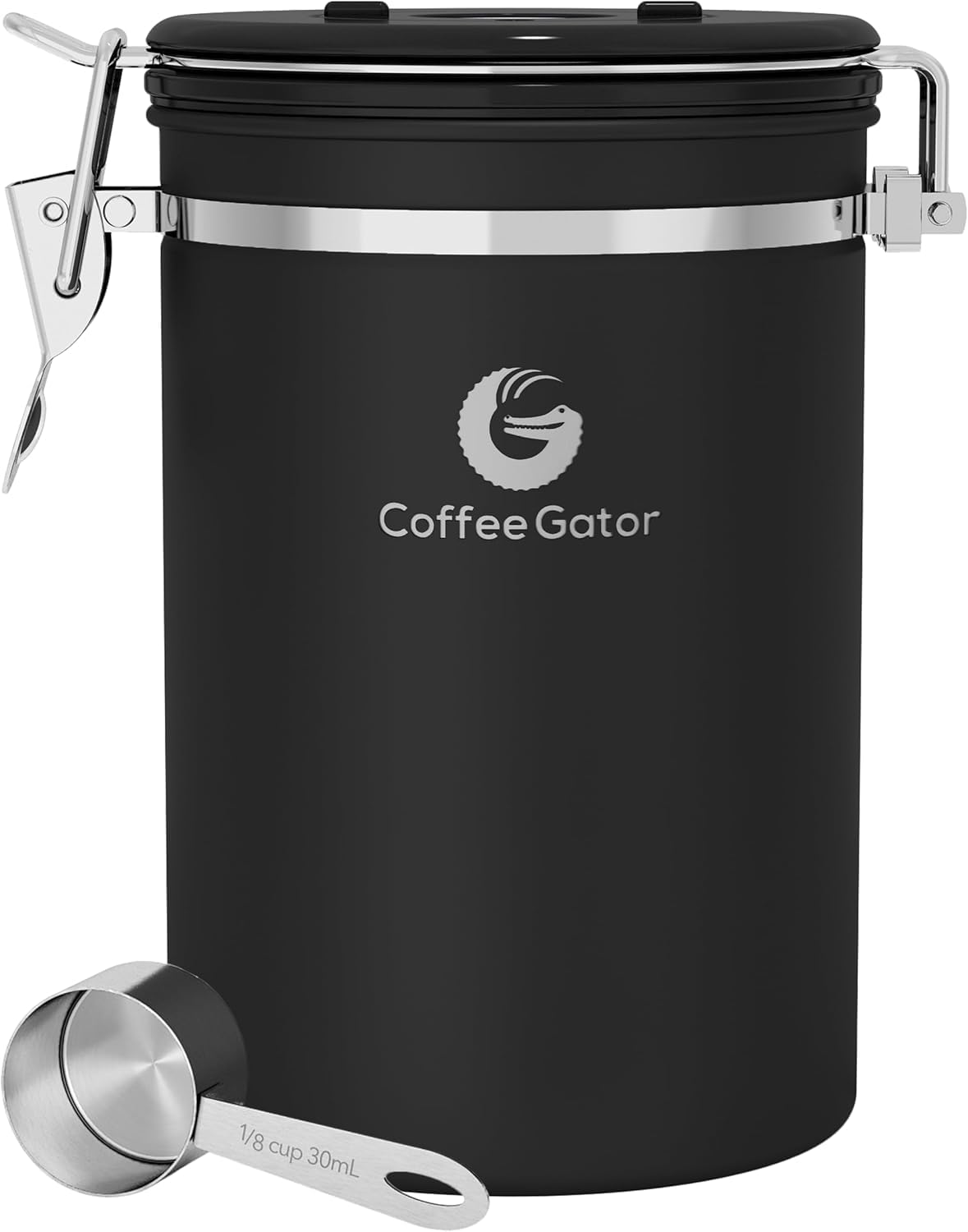 Coffee Gator Coffee Canister, 22oz Airtight Stainless Steel Container