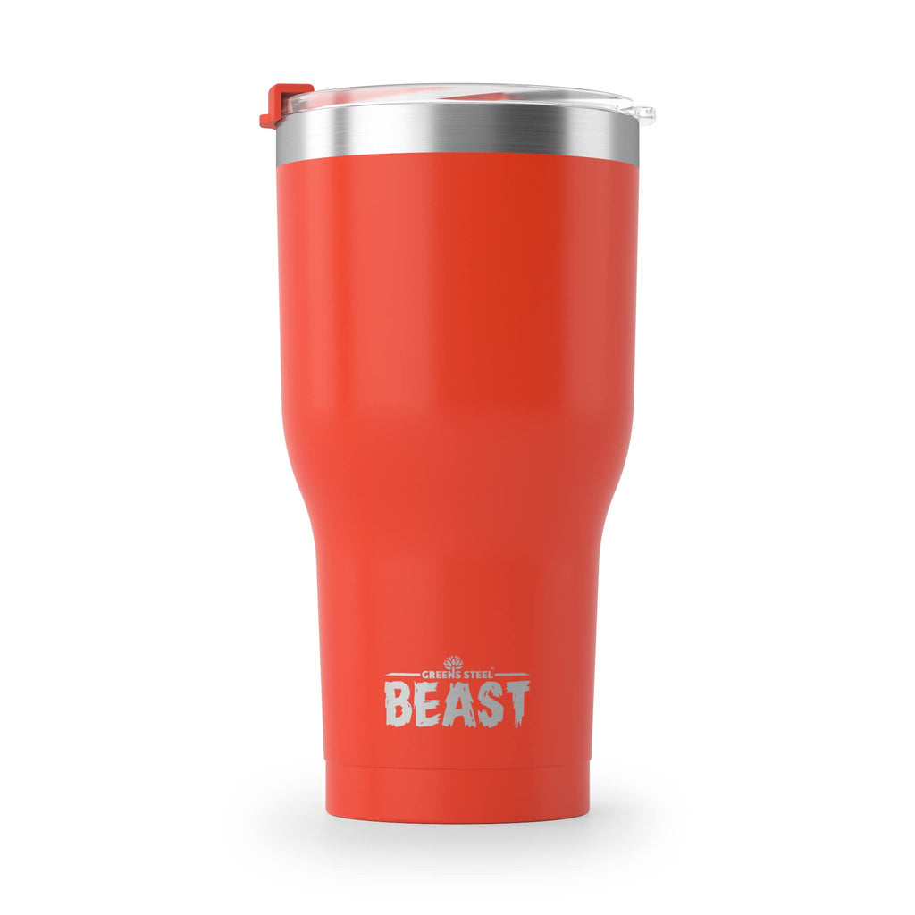 Beast 30 oz Tumbler Stainless Steel Vacuum Insulated Coffee Ice Cup Double Wall Travel Flask (Ladybug Red)