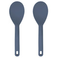 Silicone Rice Paddle Set – 2-Piece Set of Spoon Spatulas for Non-Stick Cookware – Kitchen Tools and Accessories with Comfortable Handles, Heat-Resistant Utensils for Cooking and Baking – Blue