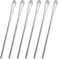 6-Pack 6.2" / 15.8cm Stainless Steel Long Handle Stirring & Mixing Spoon – Reusable Bar Tool for Coffee, Tea, Iced Drinks & Cocktails