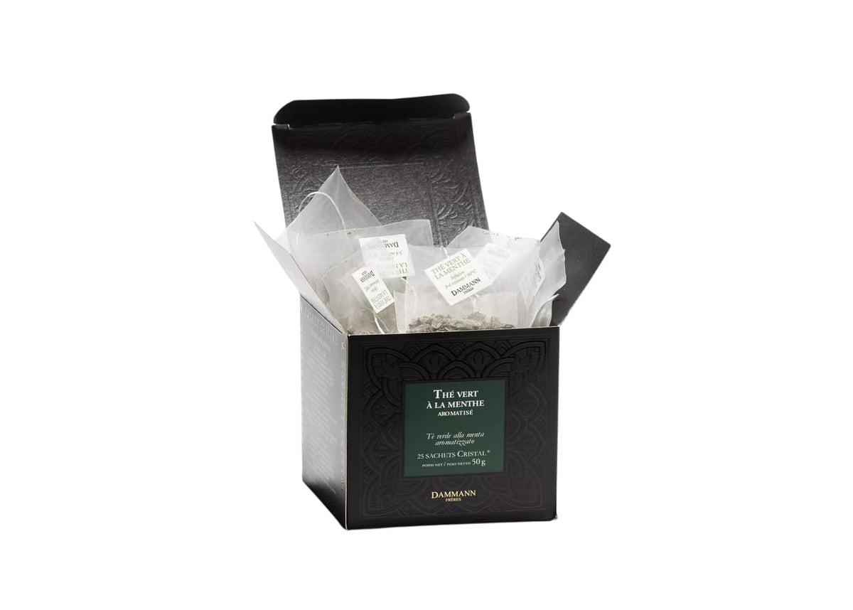 Dammann Freres Satchets, Carcadet Provence Tea Bags, Premium Gourmet French Herbal Tea, Blend Hibiscus, Apricot, Peach Flavors, 20 Count (Single Pack)