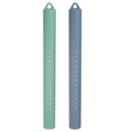 HARFINGTON 2pcs Silicone Rolling Pin 10" Stainless Silicone Surface Non-Stick Stainless Steel Inner Core Dough Roller Kitchen Roller for Baking Pastry Pizza Fondant Bread, Blue,Green