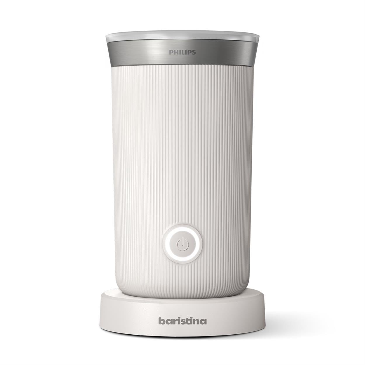 Philips Baristina Milk Frother - Foam milk perfectly. Hot and Cold. Dairy and Non-Dairy. Easy to Clean. for Philips Baristina Espresso Machines. Milky White (BAR311/00)