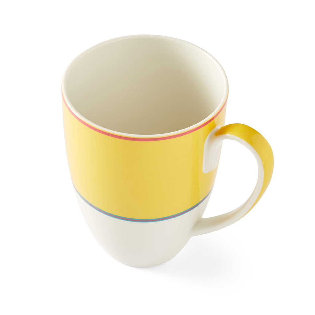 Spode Kit Kemp 17oz Calypso Mug | Vibrant Yellow | Porcelain | Dishwasher and Microwave Safe | For Coffee and Tea | Fabulous Gift | Home or Office Use