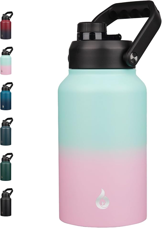 BJPKPK 64oz Insulated Water Bottle, Stainless Steel Vacuum Jug with Handle