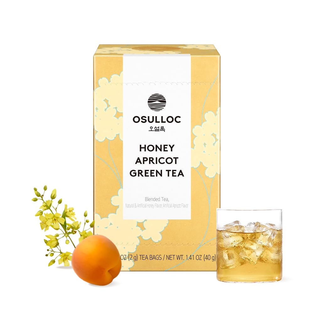 OSULLOC Tangerine Tea (Fresh Jeju Tangerine Flavor), Iced tea bags Fruit tea Blend, Premium Teabags from Jeju Island, 20 count