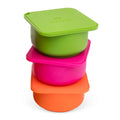 Babadoh Pizza Dough Proofing Silicone Containers with Lids | Pizza Making Accessories | The Perfect Pizza | Set of 3 | Multi Bright (1 Berry, 1 Orange, 1 Lime) | Original Size (make 12" Pizzas)