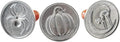 Nordic Ware 1260 Spooky Cast Cookie Stamps, 3-inch rounds, Silver