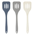JS Gourmet 3 Pcs Colorful Silicone Spatula Set, Heat Resistant Rubber Kitchen and Baking Utensils for Non-Stick Cookware with Flexible Edges and Soft Touch Handles