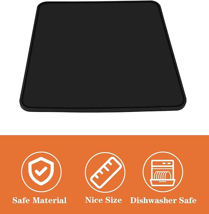 Coffee Tamper Mat for Portafilter - Silicone Tamping Pad -Espresso Machine Accessories (Black)