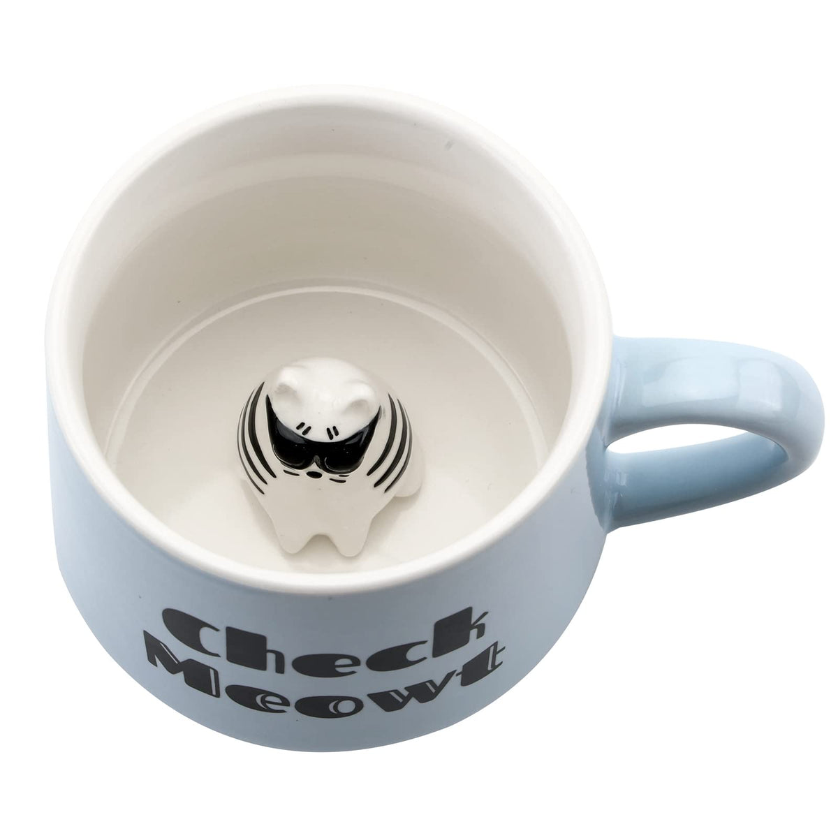 Szoyeay Alpaca Ceramic Cup Hidden 3D Animal Inside Mug (Alpaca)