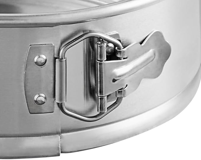 Soro Essentials- 8'' x 3'' Deep Aluminum Round Spring Form Pan- Leak Proof Cheesecake Pan Spring Form Pans with Removable Bottom and Quick Release Latch for Baking Cheesecake Cakes