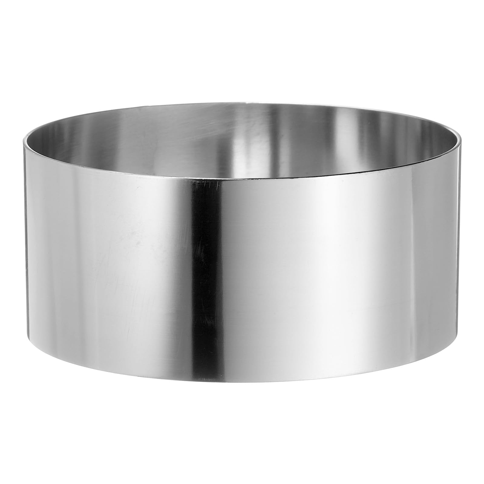 HARFINGTON Round Cake Ring 4 x 2 Inch Seamless Stainless Steel Pastry Mousse Dessert Ring Mirror Coating for Baking Cooking Making Tool