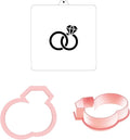 Wedding Ring Cookie cutter and stencil set Baking stencils and cutters bundle DIY bakery decorating kit Cookie cutter with stencils Icing stencil and cookie cutter combo(Wedding Ring)