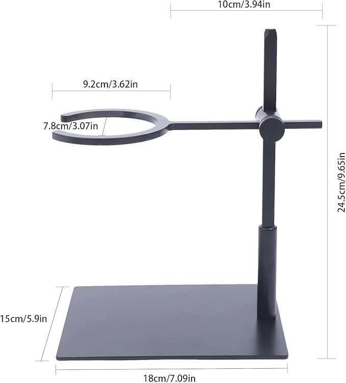 Fetcoi Pour Over Stand Coffee Station, Black Aluminum Pour Over Coffee Dripper Adjustable Coffee Filter Stand Holder for Coffee Connoisseurs, Coffee Lovers for Best Coffee Experience
