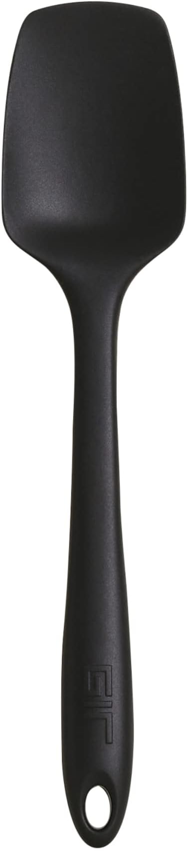 GIR: Get It Right Silicone Spatula Spoonula - 11-Inch Black - Heat-Resistant to 425°F & Flexible Edge for Scraping & Scooping - Dishwasher Safe & Nonstick Cookware Friendly