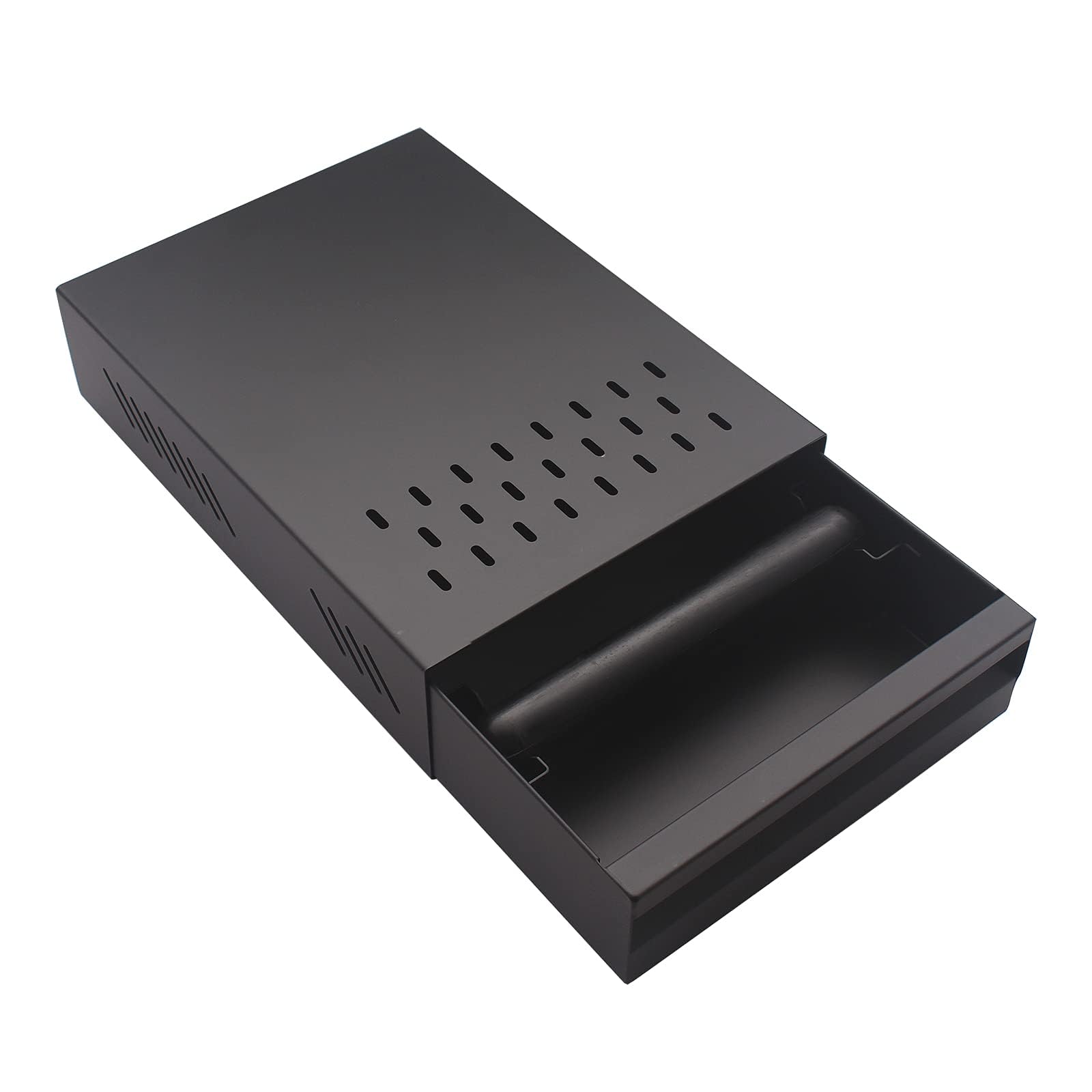 DIBTSA Espresso Knock Box Drawer, 2.5L Capacity Stainless Steel Detachable Coffee Ground Knock Container, For Home, Office, Restaurant and Coffee Shop (Black)