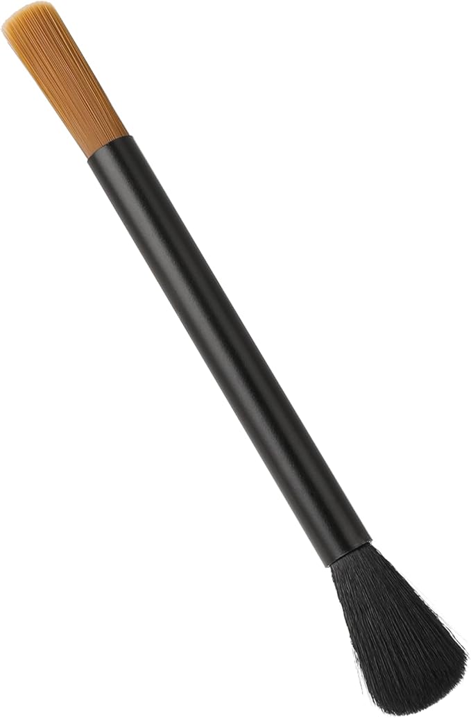 Dual Heade Coffee Grinder Brush, Espresso Machine Cleaning Brush Coffee Pot Brush Professional Coffee Grinder Brush Coffee Bar Brush Nylon Barista Brush Tools for Coffee Machine Toaster Cleaning
