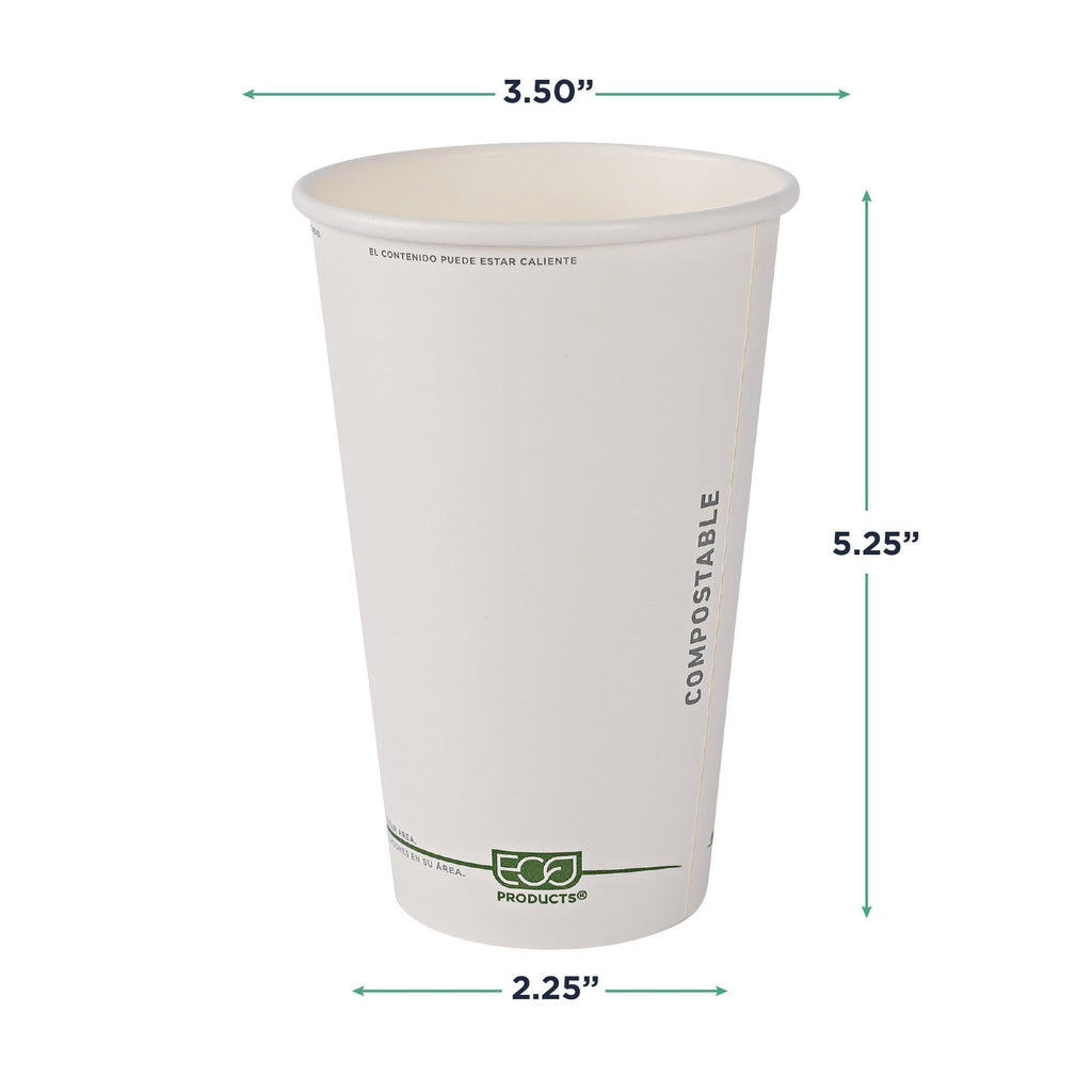 ECO PRODUCTS GreenStripe Disposable Paper Hot Cups, 16 oz, 1000 Count