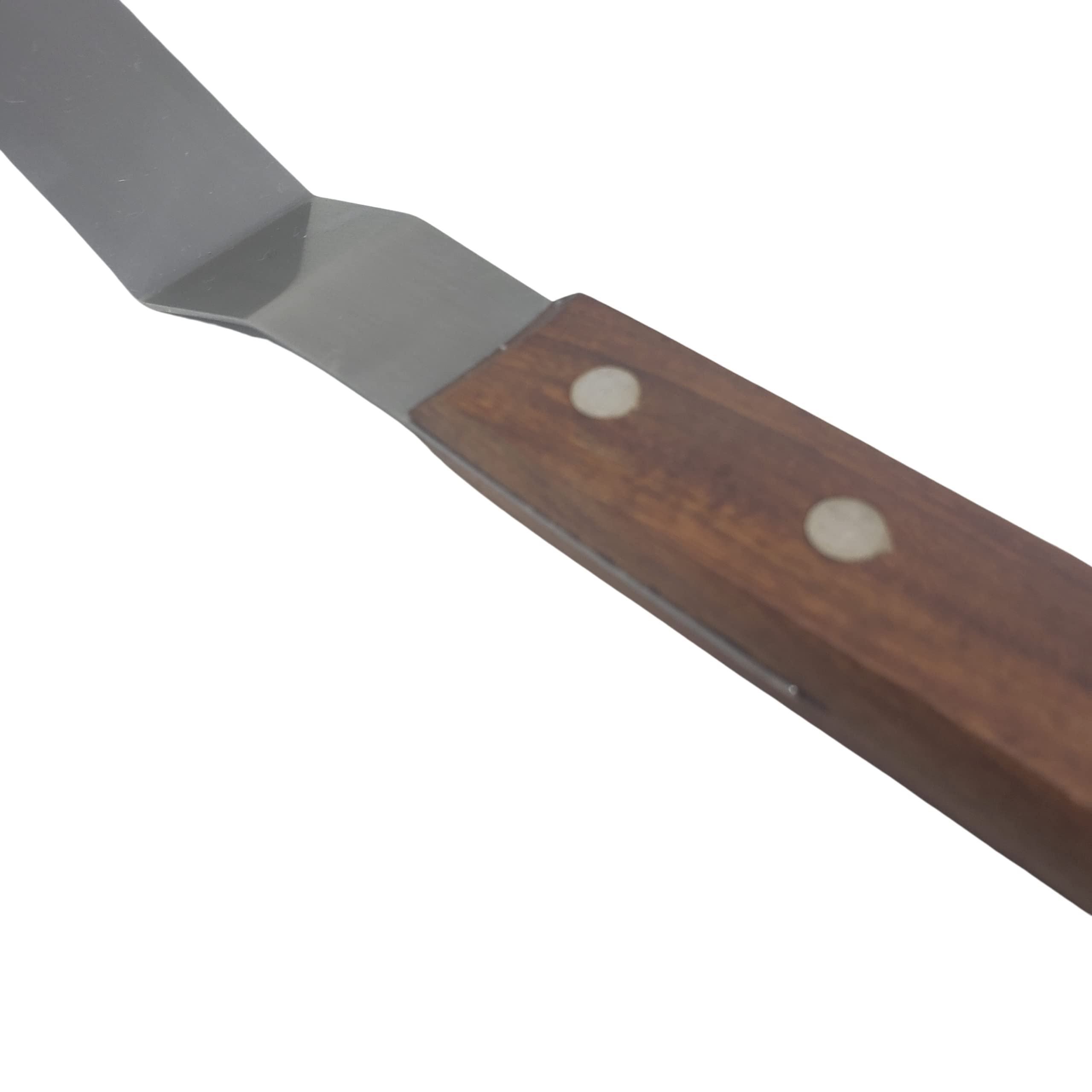 Offset Stainless Steel Spatula Set with Wood Handles and Storage/Gift Bag - Professional Cake Decorating Tools - 4", 6.5" & 8" Stainless Steel Offset Blade Cake Spatula Set