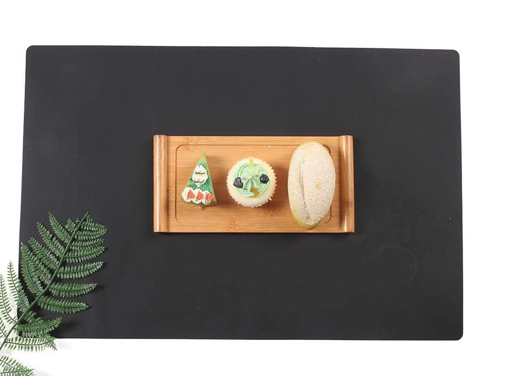 KimTin Extra Large Mulitpurpose Silicone Placemat,Countertop Protector, Kitchen Counter Mat, Table Mat, Heat Resistant, Washable, Non Slip...… (Translucent -2PCS, 23.6X 15.8inch)