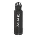 Coldest Insulated Water Bottle with Straw Lid - Stainless Steel Metal Insulated Bottle for Men & Women (Stealth Black, 40 oz)