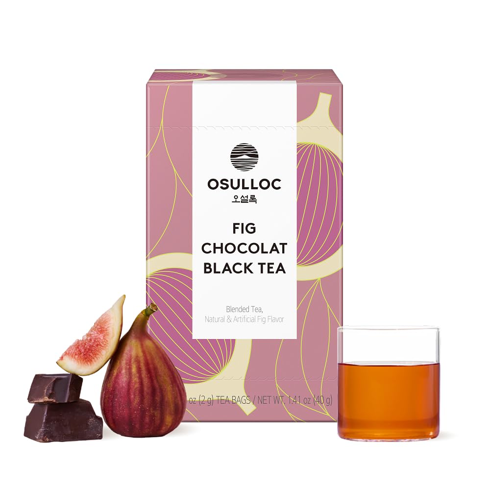 OSULLOC Tangerine Tea (Fresh Jeju Tangerine Flavor), Iced tea bags Fruit tea Blend, Premium Teabags from Jeju Island, 20 count