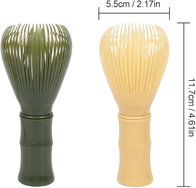 Traditional Matcha Whisk Reusable PP Resin Matcha Whisk Chasen Dishwasher Safe Matcha Stirrer Matcha Green Tea Powder Preparation Prepare Japanese Matcha Tea (Yellow)