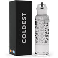 Coldest Insulated Water Bottle with Straw Lid - Stainless Steel Metal Insulated Bottle for Men & Women (Silver Leopard, 40 oz)