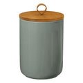 Jueison Ceramic Storage Jars, Modern Airtight Canisters with Wooden Lid (Light grey)