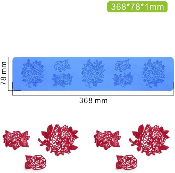 Flower Embossing Hollow Candy Silicone Mold Lace Pattern Sugar Craft Cake Decoration, Cupcake Top, Polymer Clay