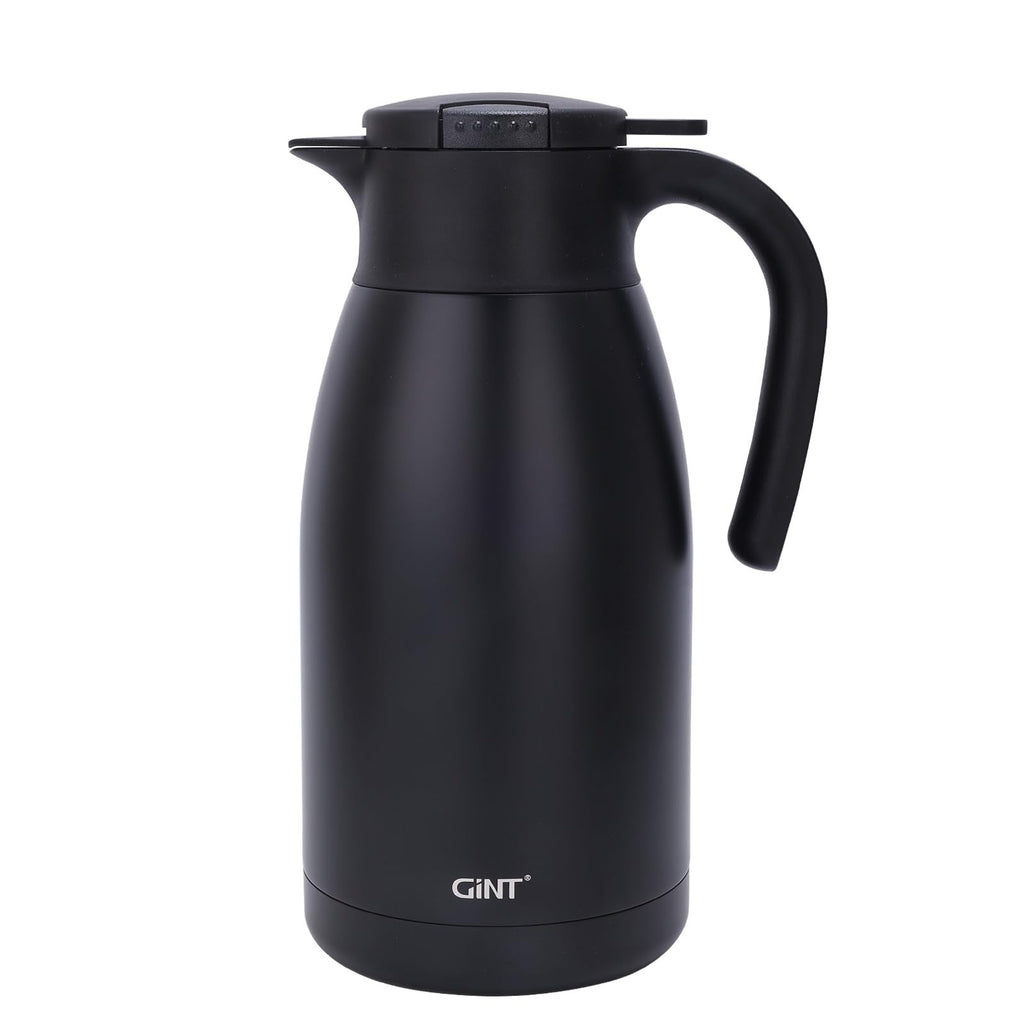 GiNT 1.9L / 64Oz Thermal Coffee Carafe, Insulated Stainless Steel Coffee Carafes for Keeping Hot/Double Walled Vacuum Thermal Carafe (Black)