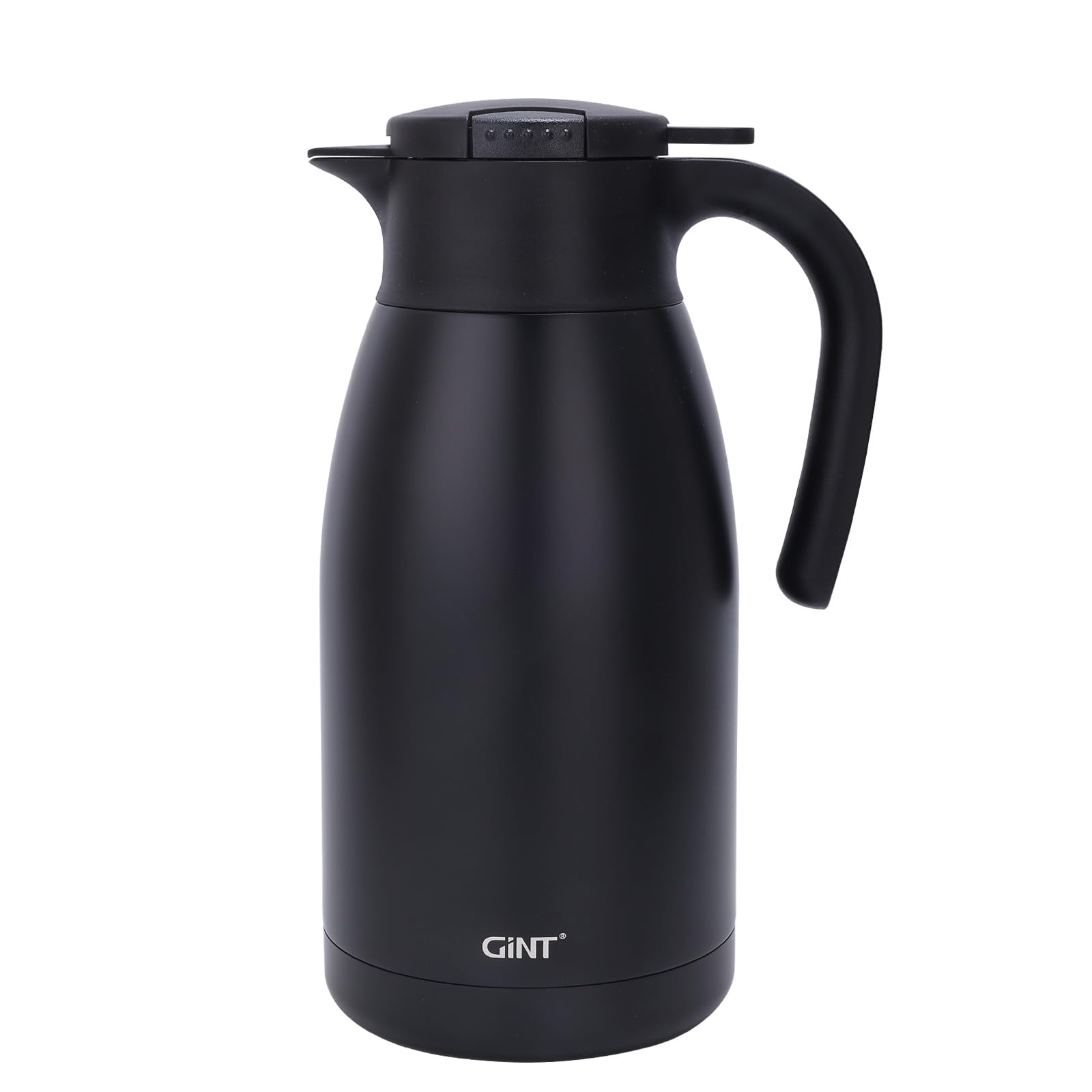 GiNT 1.9L / 64Oz Thermal Coffee Carafe, Insulated Stainless Steel Coffee Carafes for Keeping Hot/Double Walled Vacuum Thermal Carafe (Black)