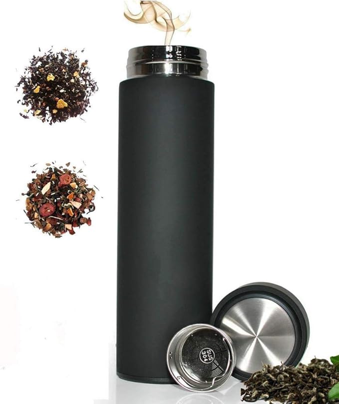 17 oz Car Logo Black Frosted Travel Mugs & Tumblers Vacuum Insulated Stainless Steel Thermal Bottle Fashion Business Thermal Cup for Hot or Cold Drink Coffee Or Tea (fit Mazda)