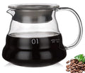 Glass Coffee Server for Drip Coffee Maker, Standard Glass Coffee Carafe, Coffee Pot with Lid, Clear, 01 360ml(12oz)