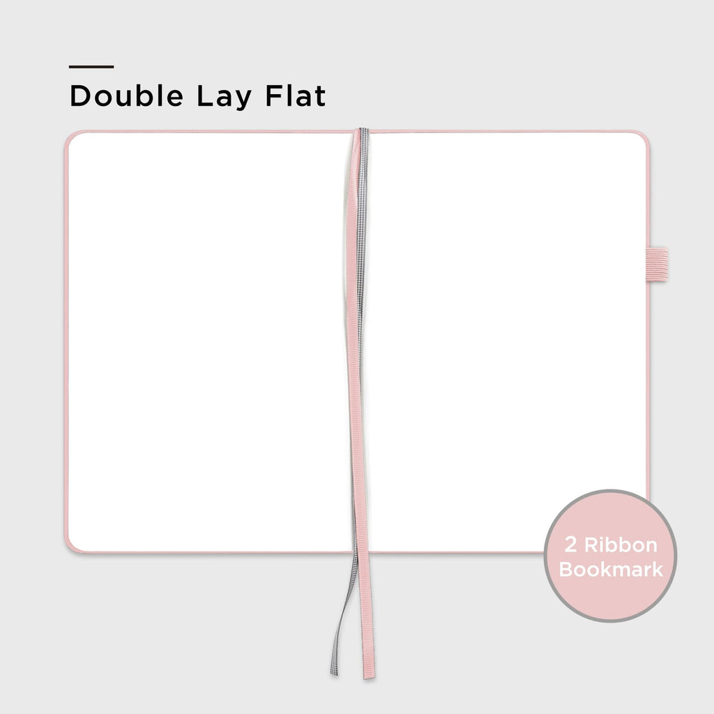 &And Per Se Blank Sketch Notebook, A5 Hardcover, 160 Pages 100gsm Thick Paper, Unlined Journal for Drawing, Doodling, Hand Lettering – Creative Gift for Artists, Designers, Writers (Pink)