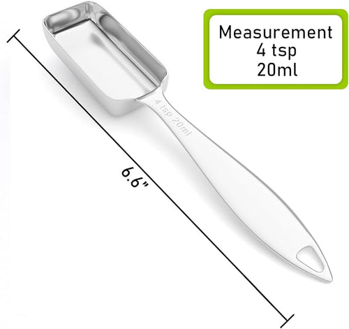 1PCS 4tsp(20ml) Measuring Spoon, Stainless Steel Measure Teaspoon